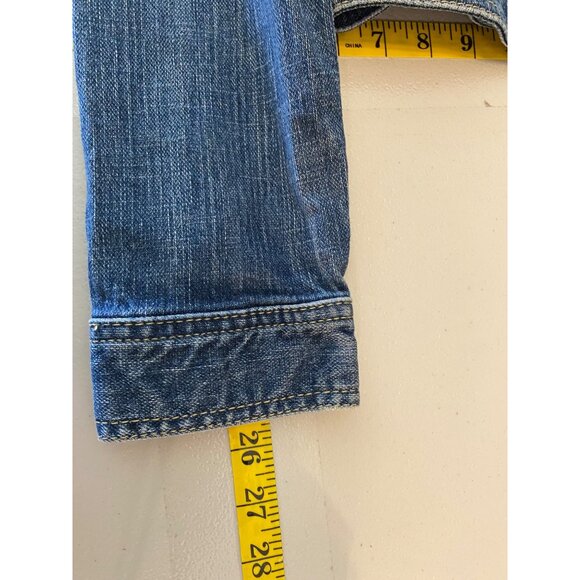 Express Precision Fit Denim Jacket Blue Classic Style Medium - Picture 11 of 11